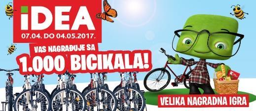 For customers across Serbia, we organized a contest Idea rewards with 1,000 bicycles in which we gave away the said number of bicycles to the lucky winners.