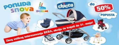 The customers collect stickers for a 50-percent discount on the select products of the Chicco baby equipment range.