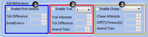 1) Enable First Amend By checking Enable First Amend the order will adjust your Loss target to a particular price determined by the tick values you add to the windows below.