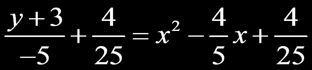 Rewrite the equation below in vertex form: ii.