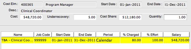 1. The Start Date and End Date for the Program Manager are correct, Start Date is 01/01/2011 and the End Date is 12/31/2011. 2. From the Period pull-down menu, select Calendar. 3.
