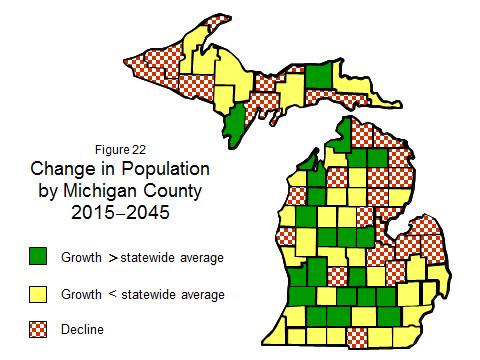 34 roads will increase even more, and Michigan roads will become more crowded over the next 30 years.