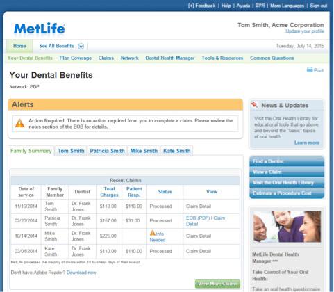 about your MetLife benefits all in one place. Log in at com/mybenefits to see how we ve taken personalization and integration to a new level.