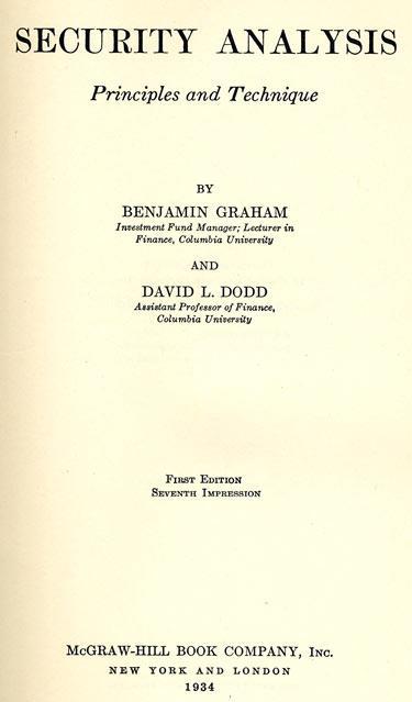 Maths for the Value investor Graham and Dodd A valuation process that arose from the lessons of the Wall Street crash in 1929 23