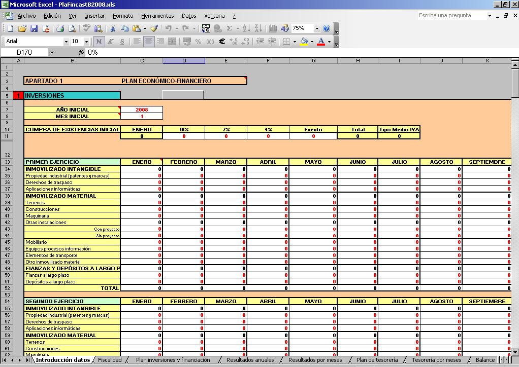 The Data Input sheet will appear; this is the sheet into which the data will be entered.