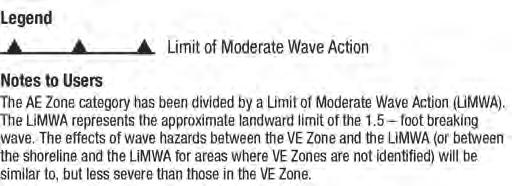 The Coastal A Zone (CAZ) LiMWA Limit of Moderate Wave Action n Post-flood evaluations and laboratory tests confirm that breaking waves as small as 1.