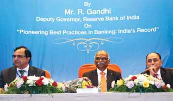 Ashwani Kumar, President, IIBF and CMD, Dena Bank; Dr. Ashish Nanda, Director, IIM (Ahmedabad) and Smt. Arundhati Bhattacharya, Chairman, State Bank of India.