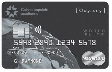 ODYSSEY WORLD ELITE 12 Common Carrier Accident Coverage 6 Up to $1,000,000 per person in the event of accidental death or dismemberment.