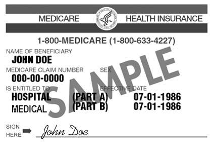 Chapter 1: General Information [DECEMBER 2009] Sample Medicare Card: Medicare HICN In order for Medicare claims to process correctly, the patient s complete name, as it appears on the card, and the