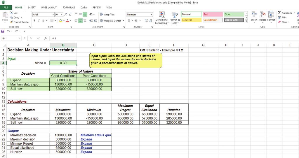 BMAppendixA.indd Page 597 14/03/14 9:46 PM user Appendix A: Operational Decision-Making Tools Decision Analysis 597 clicking on the specific module you want to use.