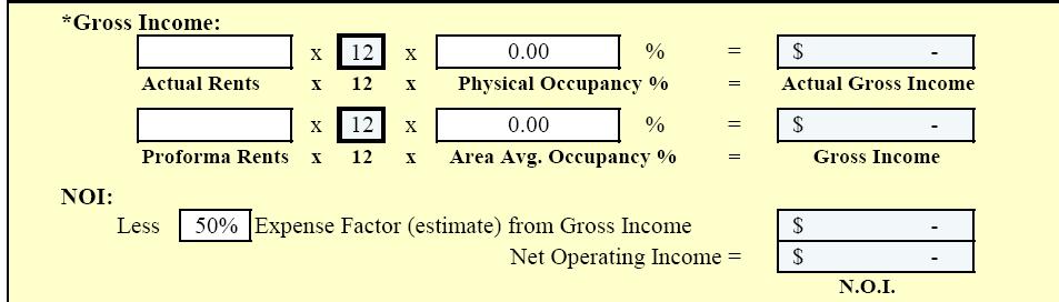 Property Income & Expenses Pro-forma Rents Use www.rentometer.