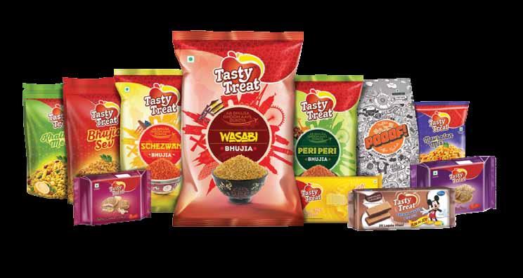 SNACK & MUNCH Tasty Treat is the leading packaged snacking brand of the Company and enjoys a strong recall with customers.