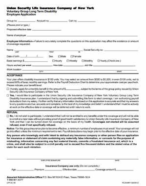 Voluntary Long-Term Disability Enrollment Form Sample and Instructions With the exception of new hires, employees may elect or make changes to coverage during the annual enrollment period only.