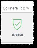 Loan Collateral Advisor Collateral R&W Indicator Results Result Description A green shield with a checkmark indicates the appraisal is eligible for collateral rep and warranty relief.