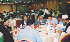 Photo shows guests taking their dinner at the 20th year Celebration Program at BICC.