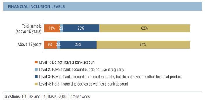 4. Measuring financial inclusion in Portugal Measuring financial inclusion in Portugal Results of the survey 11% of the