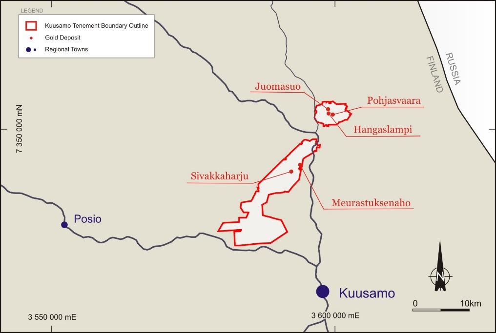 Kuusamo Gold Project Overview Highly prospective region with potential to develop into significant gold camp Excellent infrastructure and potential local workforce Advanced exploration project,