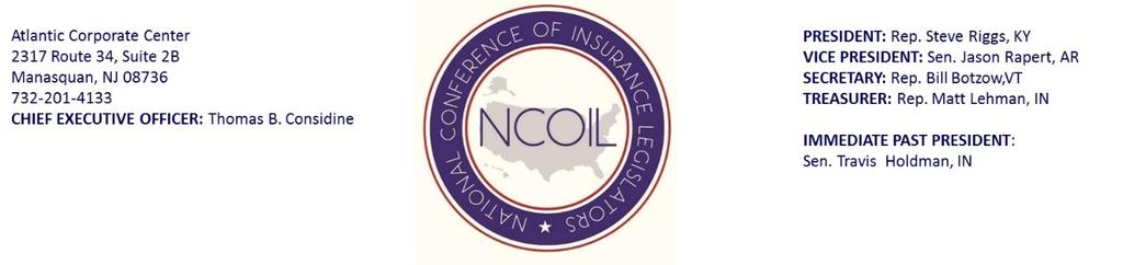 NATIONAL CONFERENCE OF INSURANCE LEGISLATORS (NCOIL) Travel Insurance Model Act Originally adopted by the NCOIL Property-Casualty Insurance Committee on November 16, 2012, and Executive Committee on