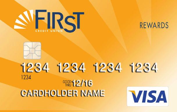 9% Introductory APR* on purchases/balance transfers 3X POINTS on first $1,000 of purchases Enjoy worldwide acceptance Request your First Credit Union Visa Rewards Credit Card today Visit