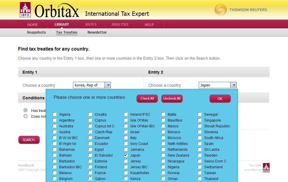 Tax Treaties In the ITE Library, you can also find this international tax information in the Tax Treaties section: 1.