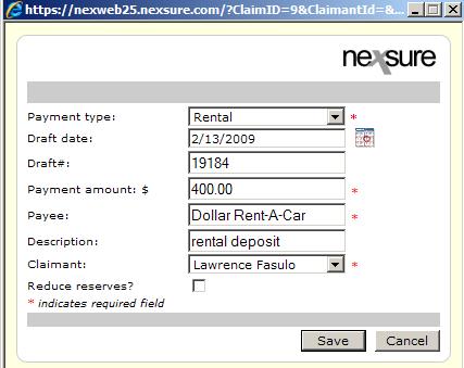 Nexsure Training Manual - CRM Enter the payment information.
