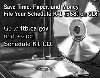 Estimated Fee for LLCs FTB 3832, Limited Liability Company Nonresident Members Consent FTB 3885L, Depreciation and Amortization Schedule D (568), Capital Gain or Loss Schedule K-1 (568), Member s
