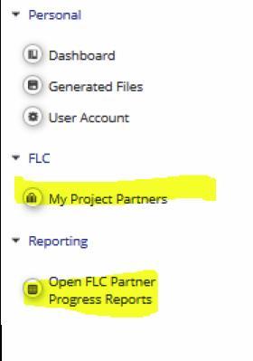 Work in the ems After login, FC users see the FC dashboard with a list of all projects which have at least one PP assigned to them. The dashboard also shows the mailbox and a calendar. Fig.