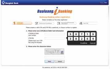 Step-By-Step: How To Apply for Bualuang ibanking through the Bangkok Bank website Go to the Bangkok Bank website www.bangkokbank.com/ibanking.