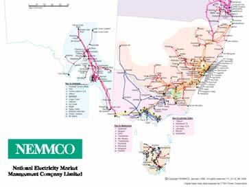two regions in NSW) NEM covers all participating states: A multi-region pool with intra-regional loss factors Ancillary services, spot market & projections Auctions of inter-regional settlement
