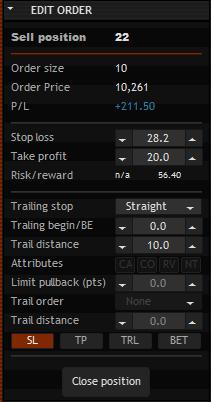 When trading with single orders, it quickly gets confusing. In view of this, a simple but effective feature was included with StereoTrader.