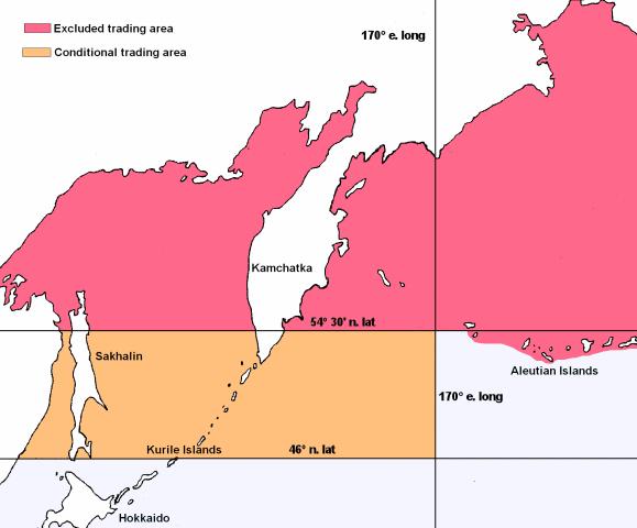 Appendix Trading limits 5. East-Asian waters (Map No.