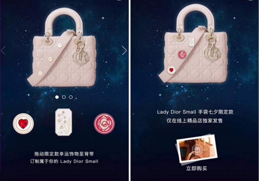 Dior Uses WeChat to Sell Handbags E - C O M M E R C E Luxury brand Dior is the first designer to sell a limited edition bag directly on the massive Chinese social network WeChat.