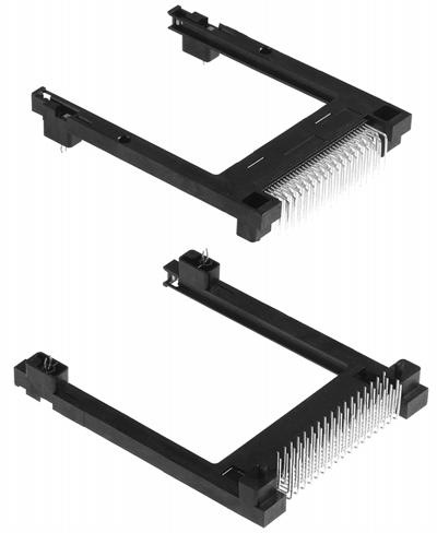 PC Card Header Meets PCMCIA specifications Tapered header pins provide easy insertion High temperature plastic insulator Stand-off height options ESD clips and plastic pegs for secure hold-down See