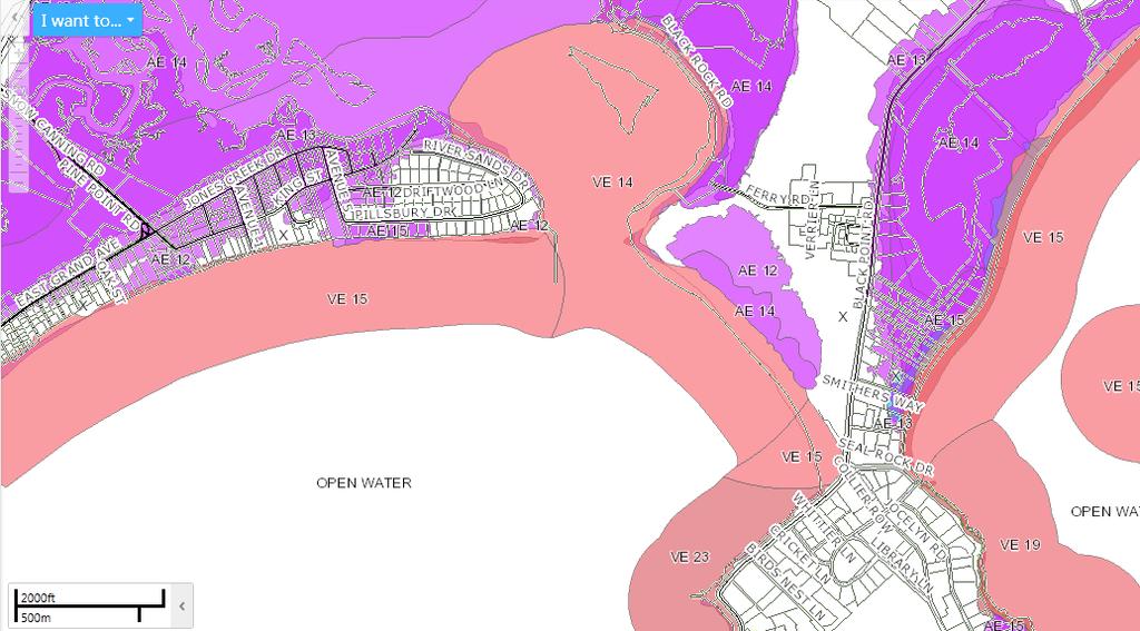and in general, more areas are mapped as flood zones and