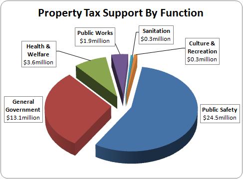 Figure 4: Property Tax Support-Primary Government The figure below provides a graphical analysis of property tax that directly supports operations of the primary government.