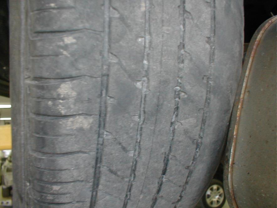 four tires were worn in a similar fashion as this