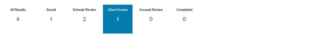 4. By selecting the Client Review tab those items awaiting client review will be displayed.