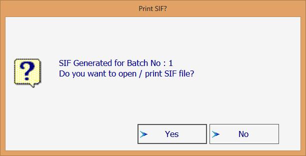 select the month for which you want to create SIF file and click