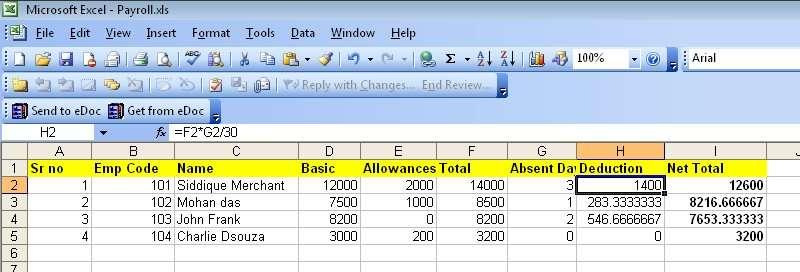 Your Excel sheet can have any format. If it has calculation formulas then software will read records from the formulas.
