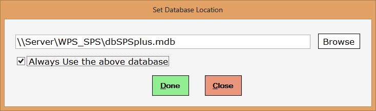Network Installation WPS Salary Processing System Copy database files ( dbspsplus.mdb and dbspsdocs.mdb ) on the shared folder on the network.