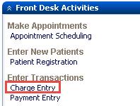 Chart>Account Pane (Recommended) Front Desk>
