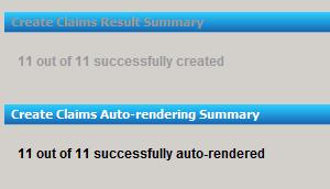 Claim Rendering ACPM will then begin the batch process.