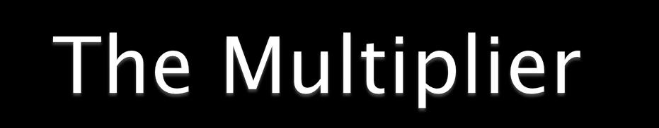 The multiplier is the multiple by which an