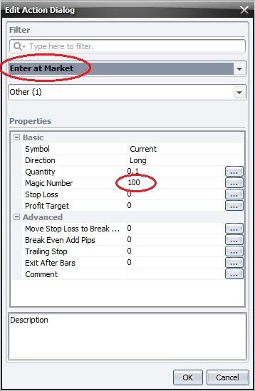 Click on the Order management and choose Close position. Closing an open position is simple, you just have to enter the order Magic Number. Note! Every order must use its unique Magic Number.