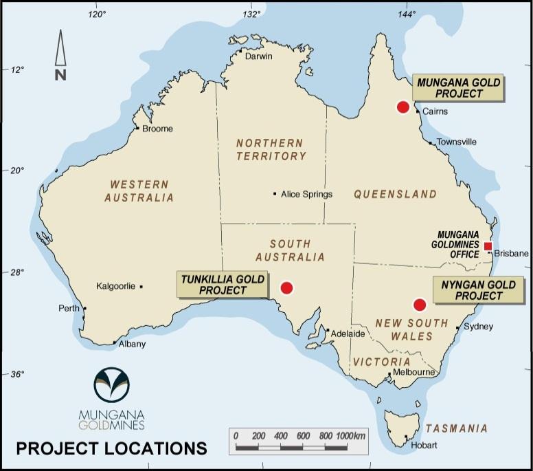 About Mungana Goldmines Mungana Goldmines is an ASX listed gold company focussed on becoming a mid-tier gold producer. Mungana has an attributable resource of 3.