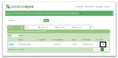 the pension scheme within the pensionsync SMT you can use the pensionsync