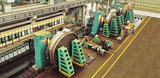 Heavy Engineering IC End shields for a nuclear power plant being machined by CNC floor-mounted horizontal boring machines at L&T s Heavy Engineering workshop at Hazira.