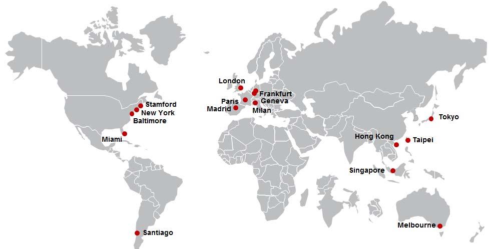 Legg Mason s Global Distribution Footprint 17 distribution offices in six regions Servicing over