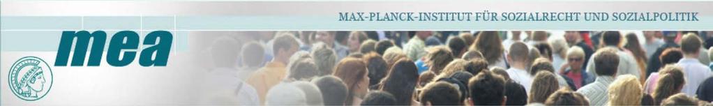 Economics of Aging (MEA) in the Max Planck Institute for Social Law and Social Policy