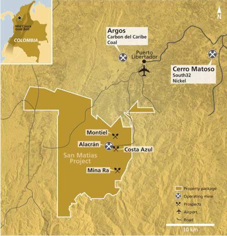 Ideal Location with Infrastructure Two operating open-pit mines nearby Cerro Matoso (South32): Ni-laterite mine and ferro-nickel smelter Carbon del Caribe (Argos): open-pit coal operations